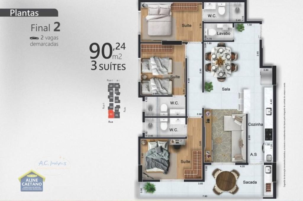 Apartamento à venda com 2 quartos, 1 suíte, 1 vaga e 64m² no Guilhermina, Praia Grande (SP) — foto 7 de 27