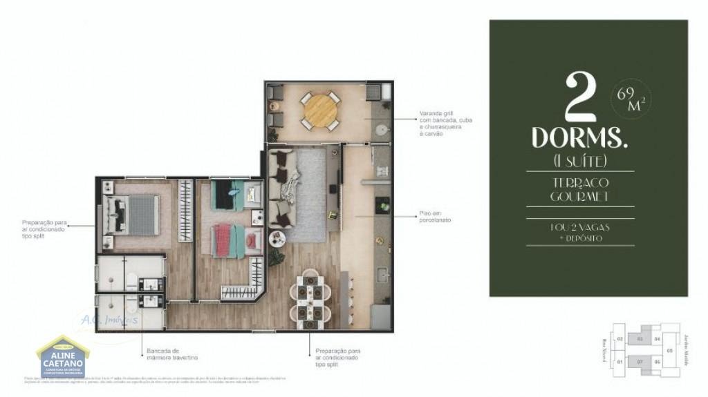 Apartamento à venda com 2 quartos, 2 suítes, 2 vagas e 68m² no Canto do Forte, Praia Grande (SP) — foto 5 de 19