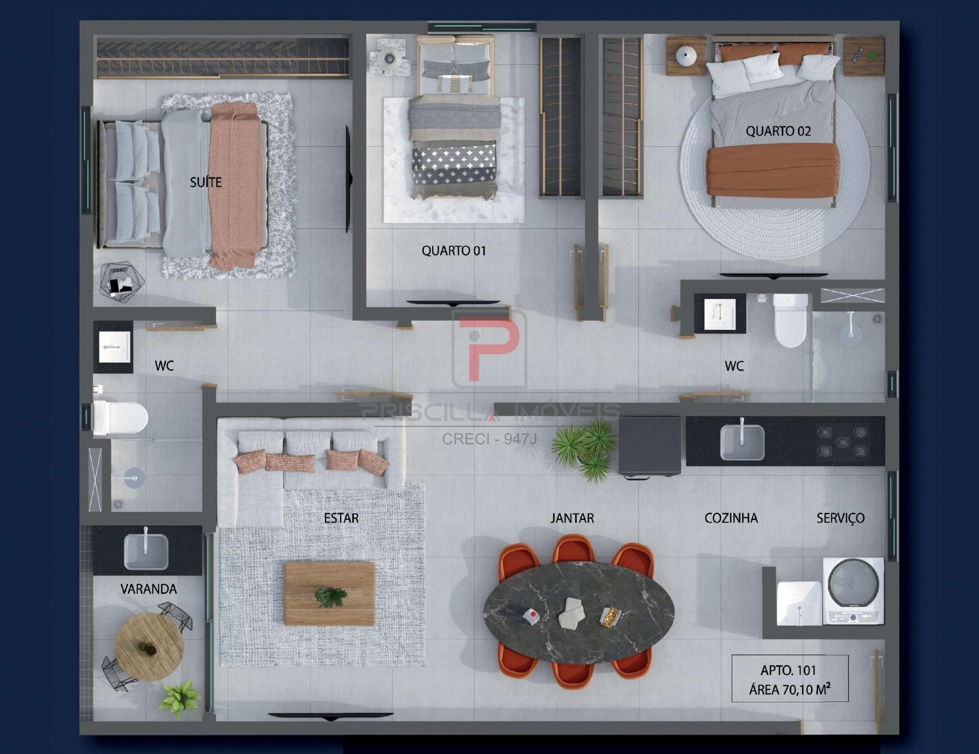 Apartamento à venda com 2 quartos, 1 suíte, 1 vaga e 65m² no Estados, João Pessoa (PB) — foto 12 de 18