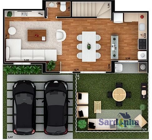 Casa de Condomínio em Santana de Parnaíba: 147m², 3 dorms., 1 suíte - Venda por R$ 590.000