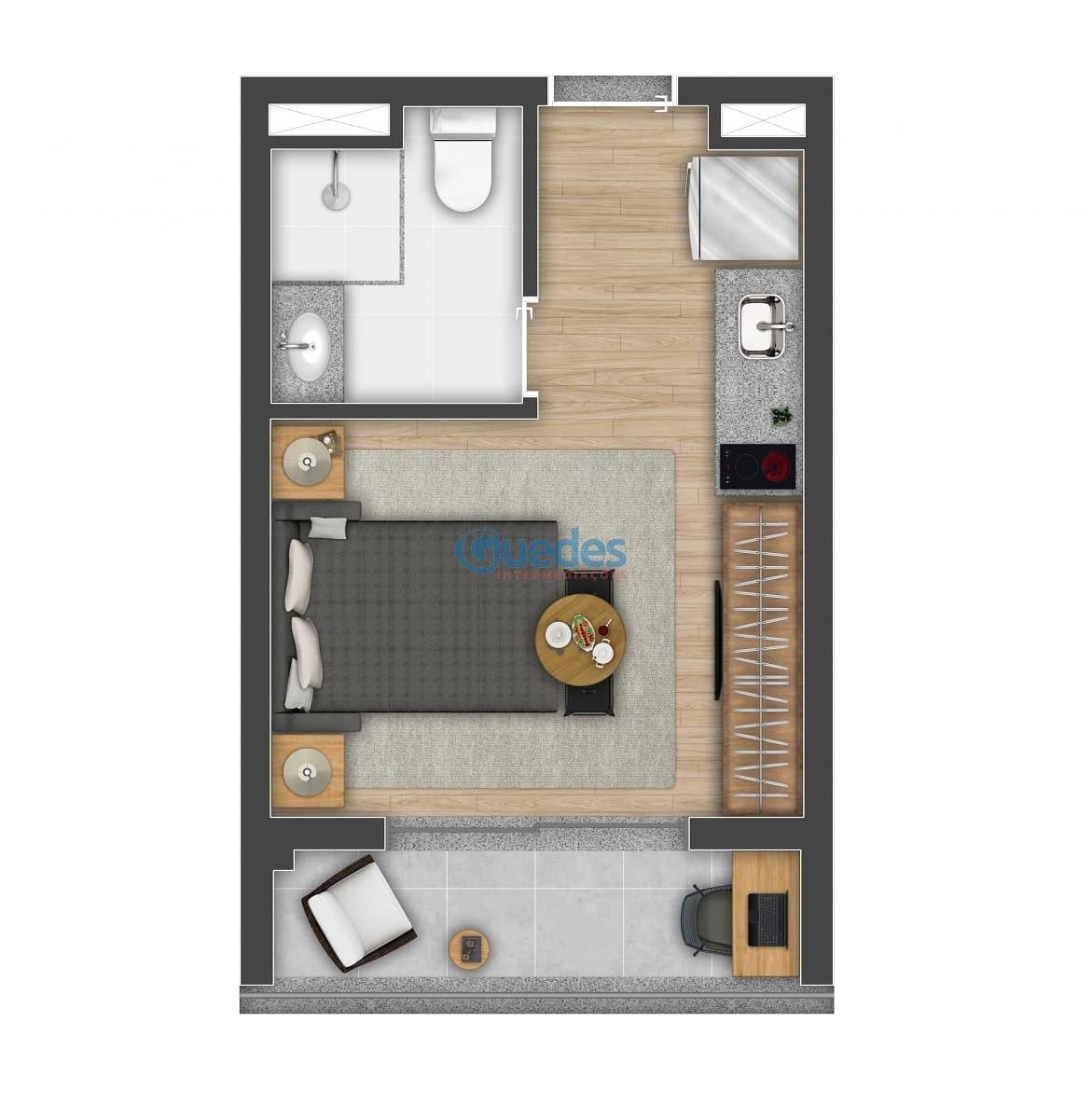 Studio à venda com 1 quarto, 1 banheiro e 25m² no Brooklin, São Paulo (SP) — foto 7 de 27