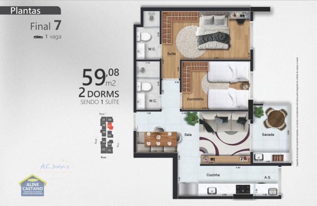 Apartamento à venda com 2 quartos, 1 suíte, 1 vaga e 64m² no Guilhermina, Praia Grande (SP) — foto 13 de 27
