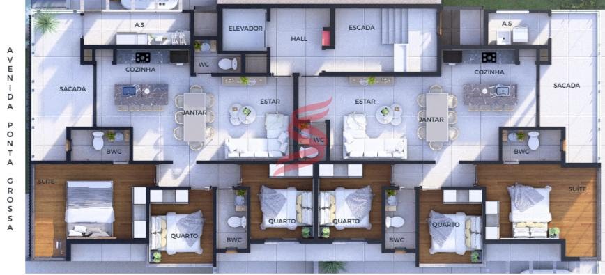 Planta do apartamento tipo 
