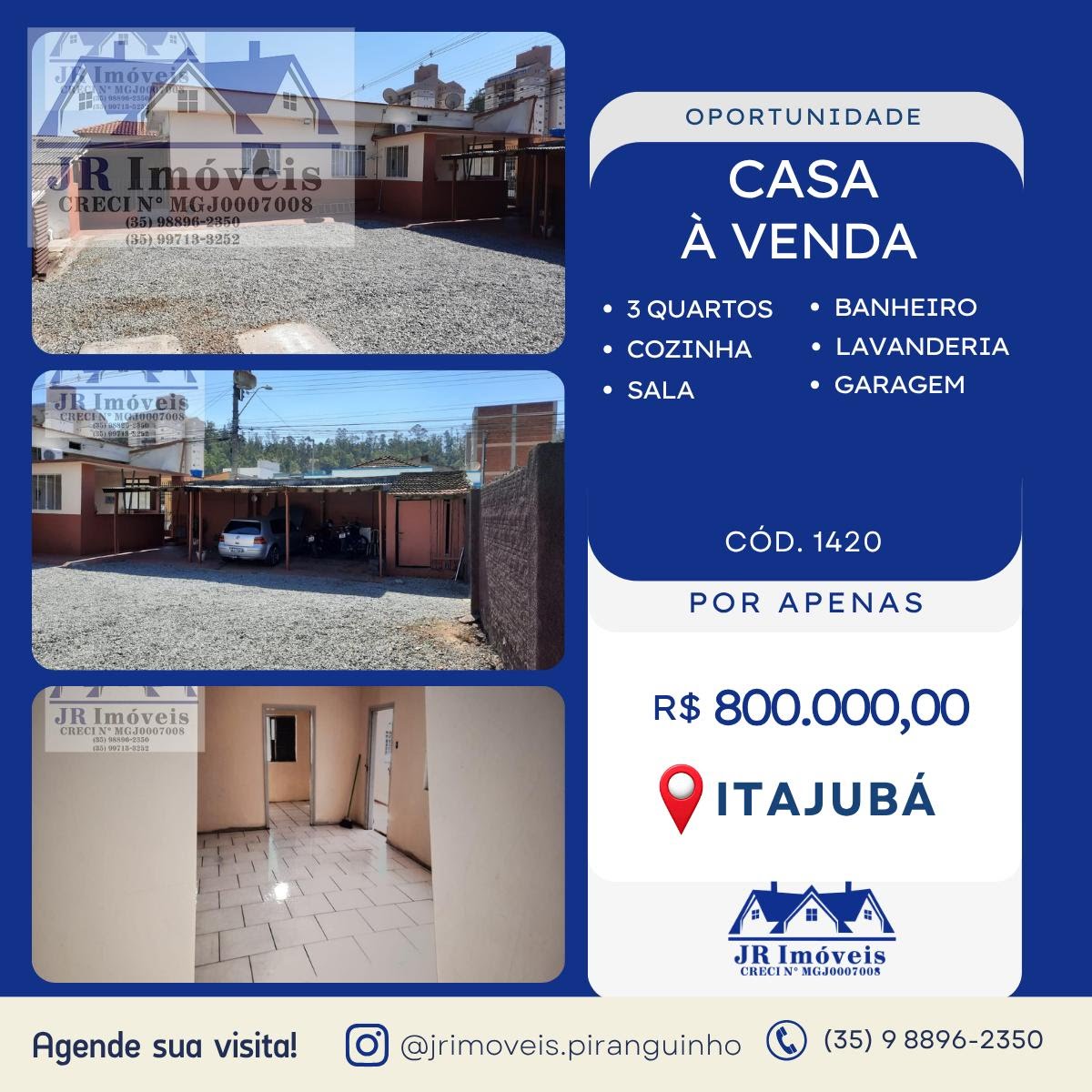 Casa à venda com 3 quartos, 1 banheiro, 2 vagas e 652m² no Varginha, Itajubá — foto principal