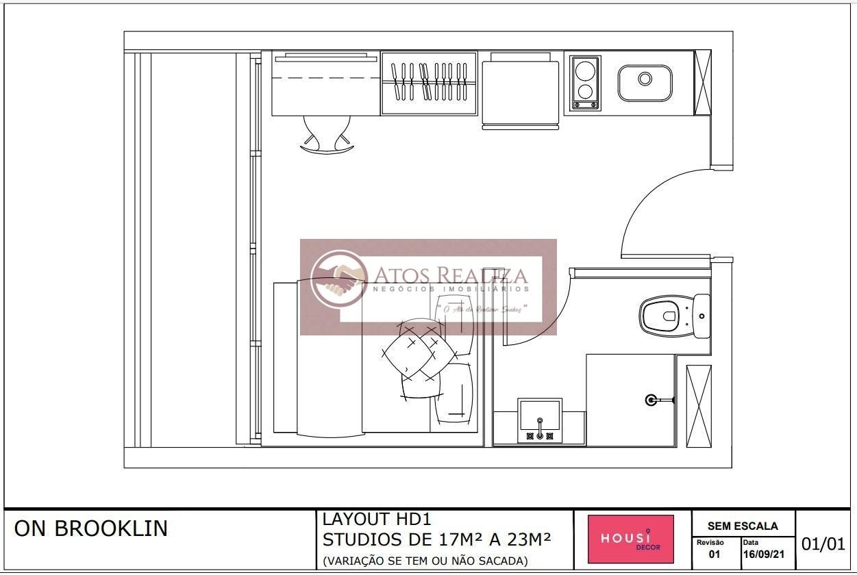 Apartamento à venda com 1 quarto, 1 banheiro e 22m² no Brooklin, São Paulo (SP) — foto 6 de 14