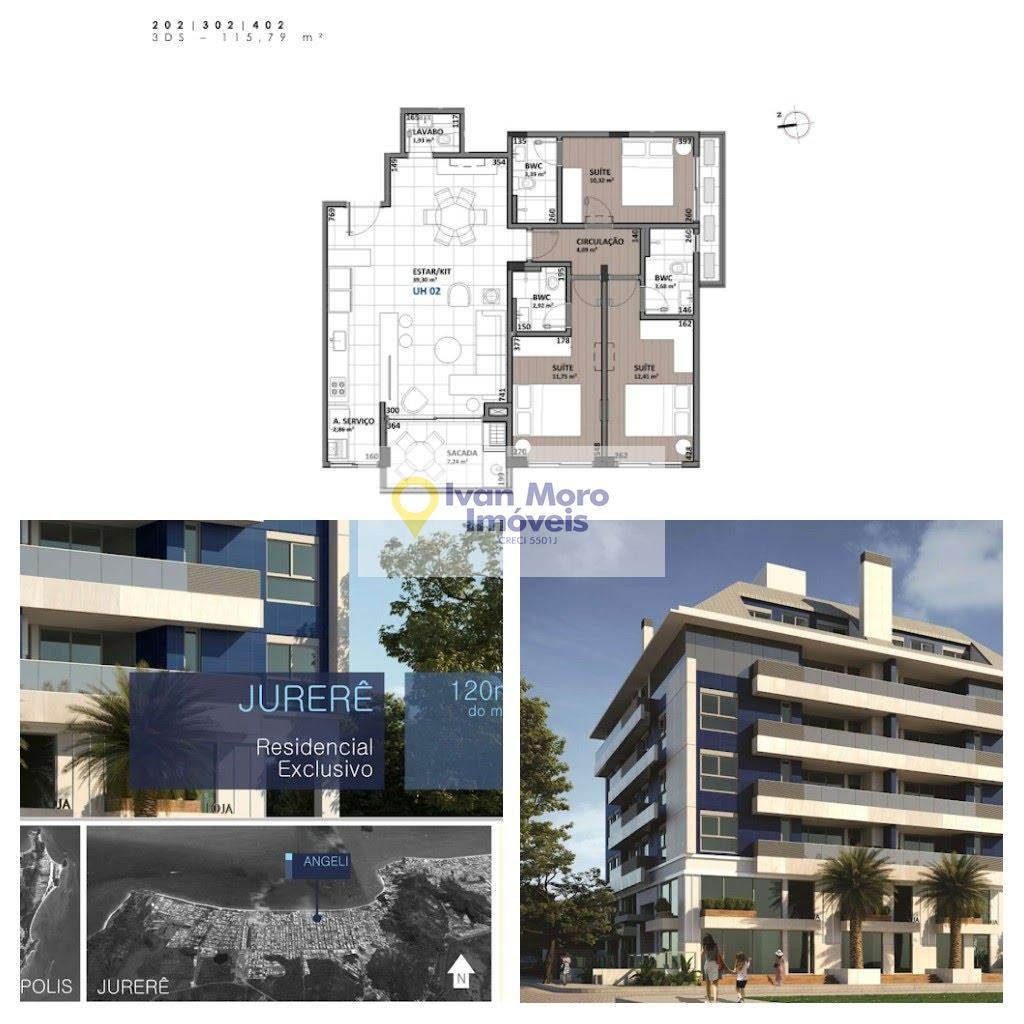 Apartamento à venda com 3 quartos, 3 suítes, 2 vagas e 118m² no Jurerê, Florianópolis (SC) — foto 5 de 8