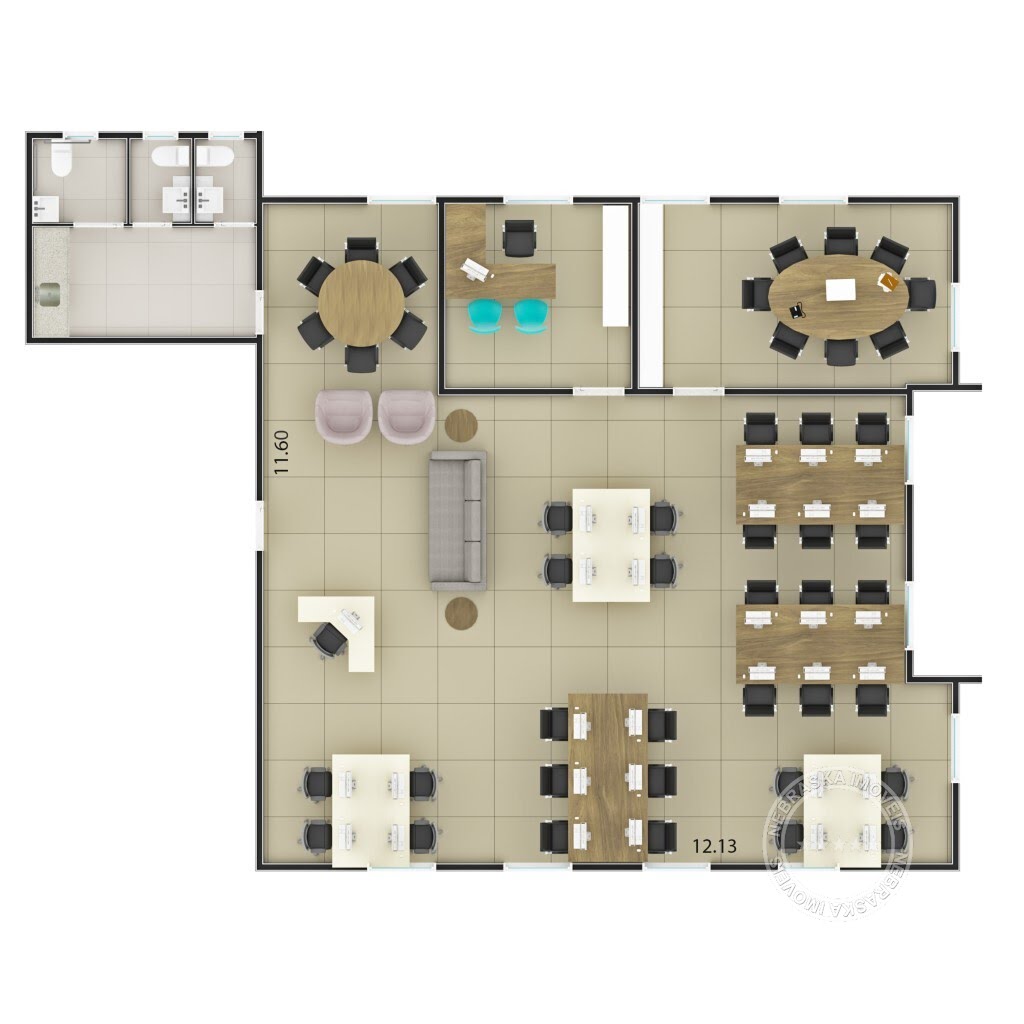 Planta 01 - 160m² - sala