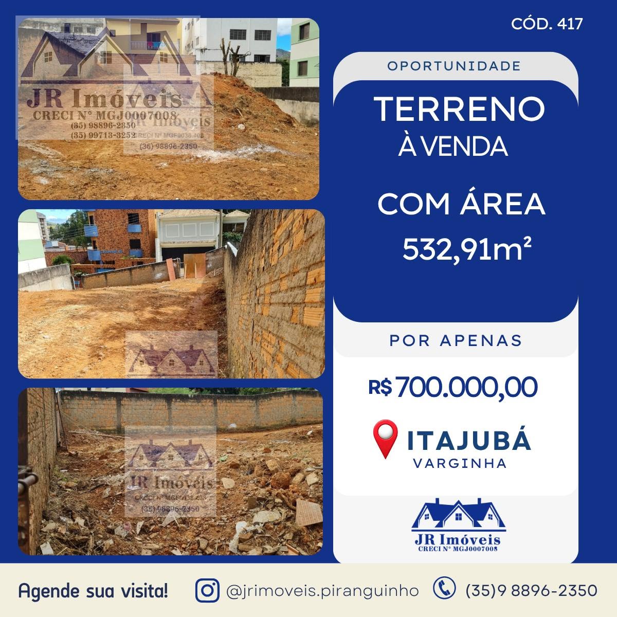 Terreno à venda com 532m² de terreno no Varginha, Itajubá — foto principal