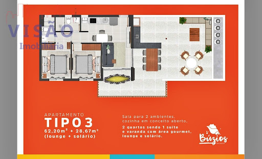 VENDE-SE APARTAMENTO NO RESIDENCIAL BÚZIOS NA PRAIA DAS EMANUELAS EM TIBAU/RN