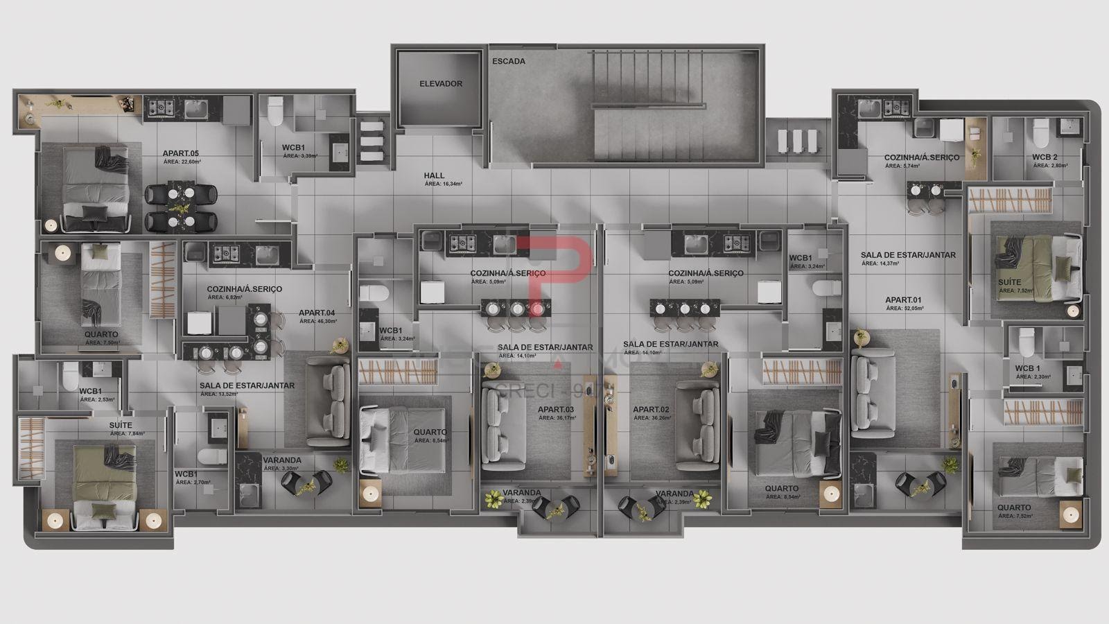Apartamento à venda com 1 quarto, 1 banheiro, 1 vaga e 36m² no Loteamento Bela Vista, Cabedelo (PB) — foto 12 de 13