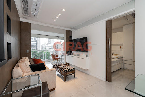 Apartamento de 1 dormitório totalmente decorado e mobiliado.