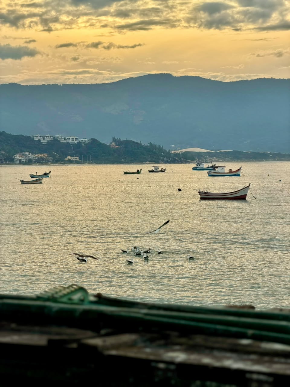 Praia de Garopaba ao entardecer