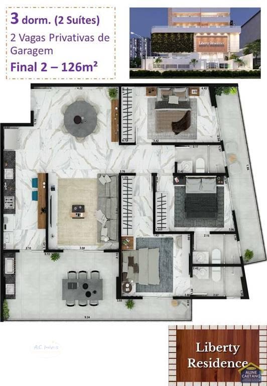 Apartamento à venda com 3 quartos, 2 suítes, 2 vagas e 126m² no Aviação, Praia Grande (SP) — foto 28 de 30