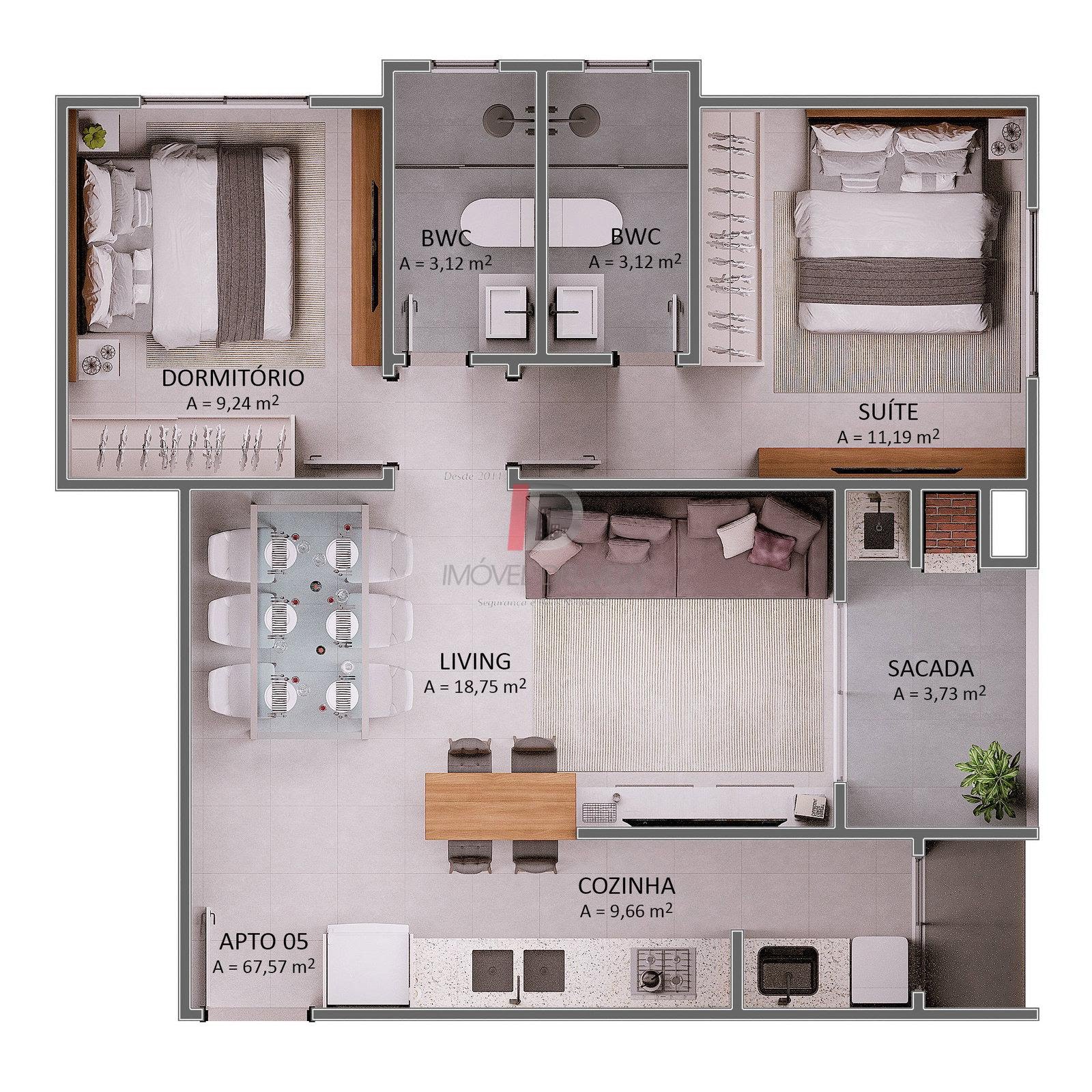 Apartamento, 1 quarto, 67 m² - Foto 15