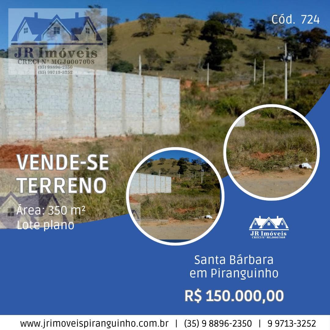 Terreno à venda com 350m² de terreno no Santa Barbara, Piranguinho (MG) — foto 3 de 3