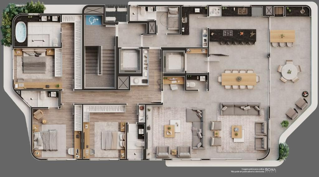 Planta com 253m2