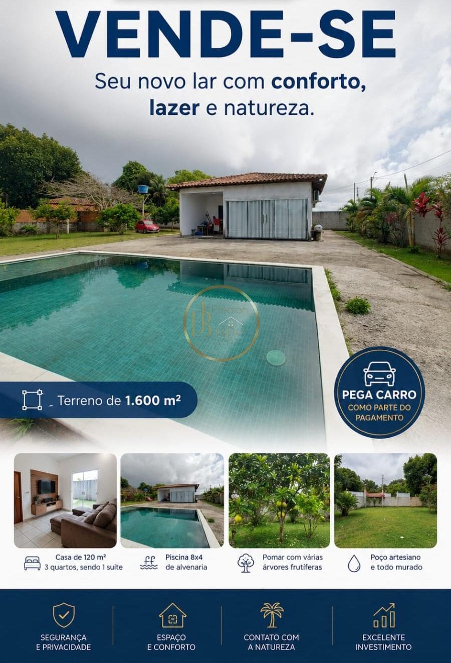 Casa à venda com 3 quartos, 2 banheiros, 1 vaga e 100m² no Imbiruçu, Porto Seguro — foto principal