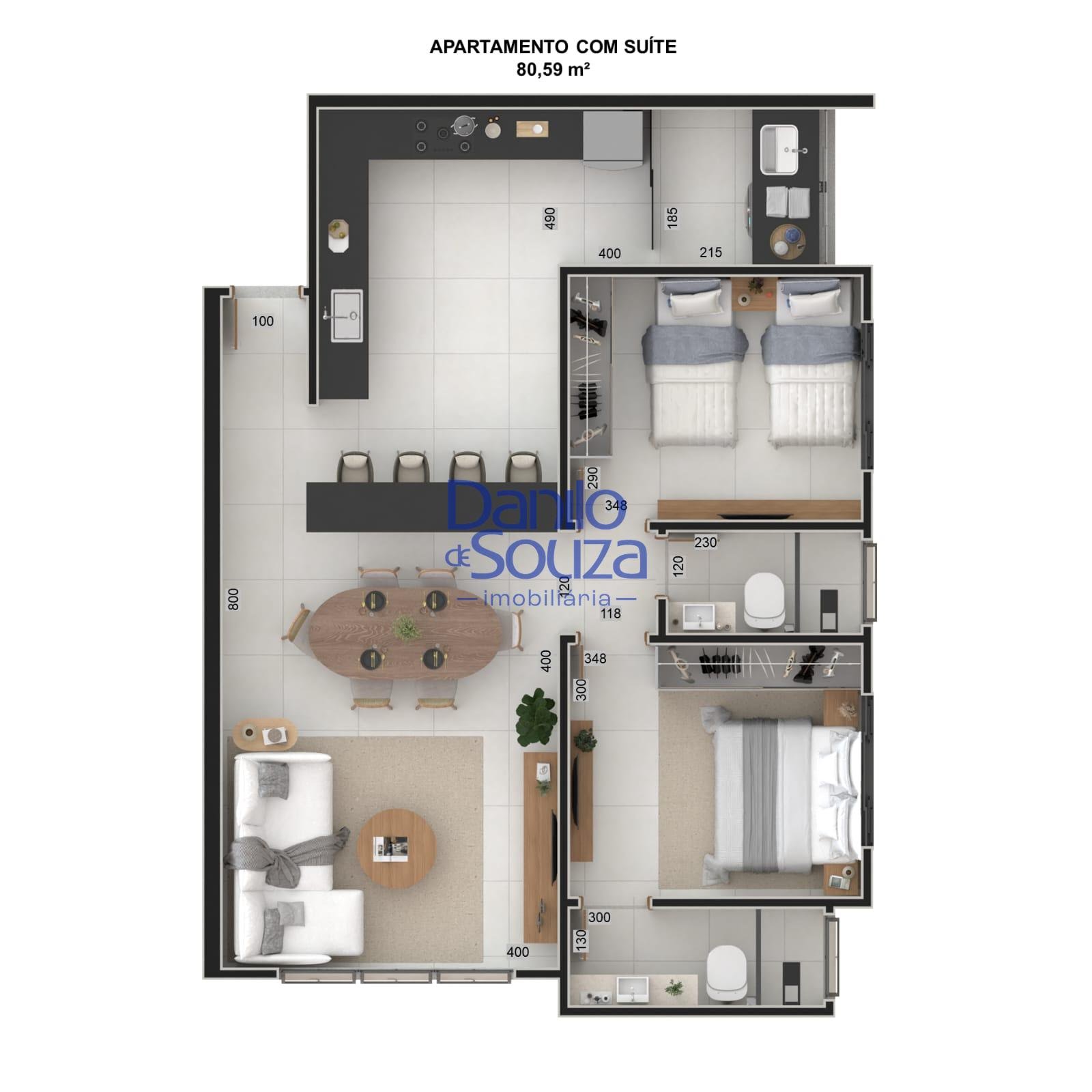Apartamento à venda com 2 quartos, 1 banheiro, 1 vaga e 69m² no Alvorada, Araxá (MG) — foto 4 de 5