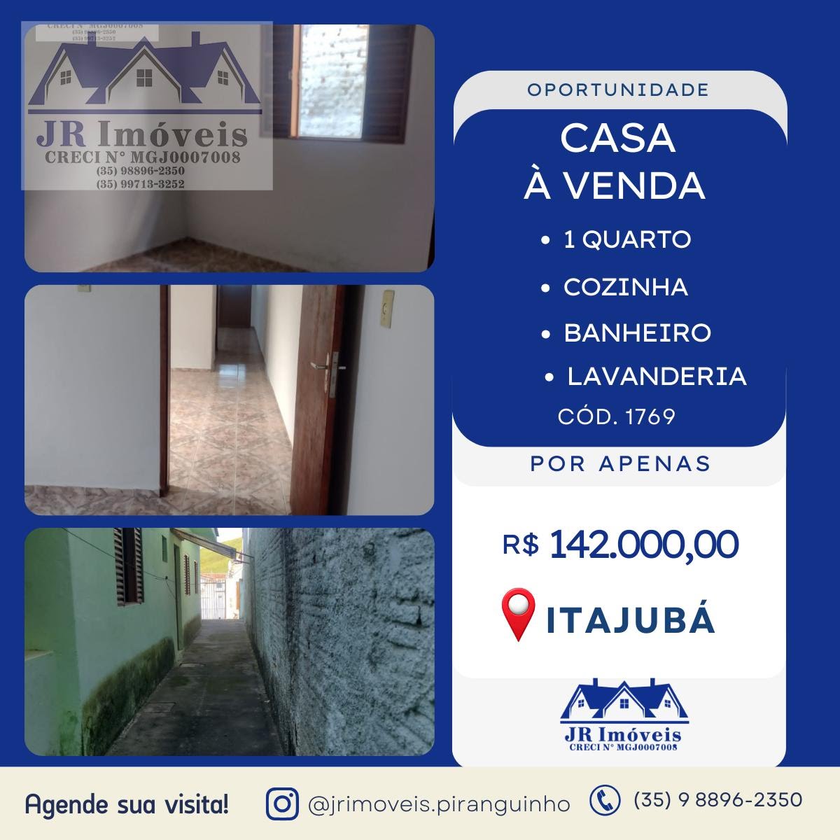 Casa à venda com 1 quarto, 1 banheiro e 100m² no Bahamas, Itajubá — foto principal