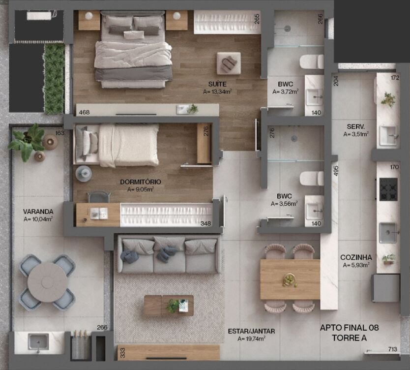 Apartamento à venda com 2 quartos, 1 suíte, 1 vaga e 77m² no Cacupé, Florianópolis (SC) — foto 22 de 22