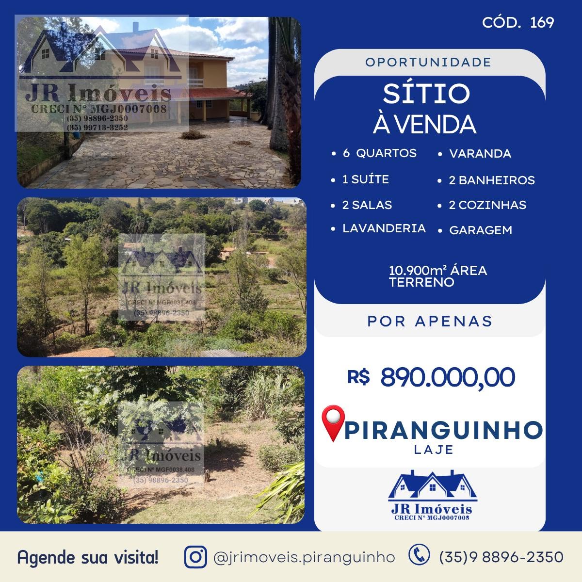 Rural à venda com 10900m² de terreno no Laje, Piranguinho — foto principal