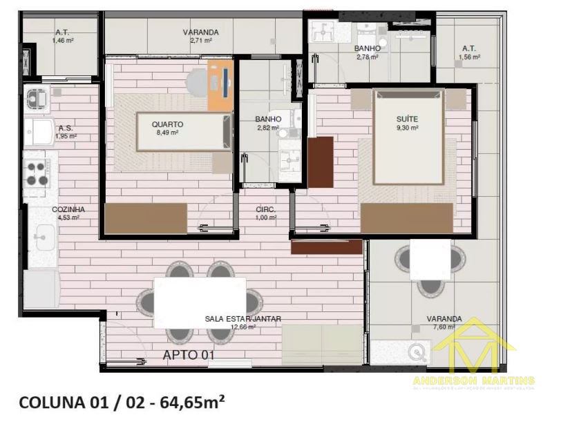 Apartamento à venda com 2 quartos, 2 banheiros, 1 vaga e 62m² no Praia de Itaparica, Vila Velha (ES) — foto 11 de 12