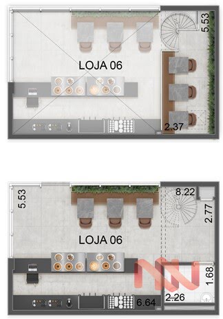 Planta 06 - 70m² - loja