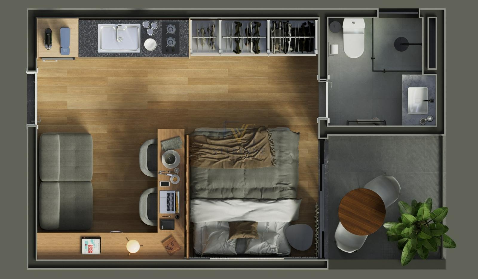 Apartamento à venda com 1 quarto, 1 banheiro e 23m² no Bacacheri, Curitiba (PR) — foto 26 de 30