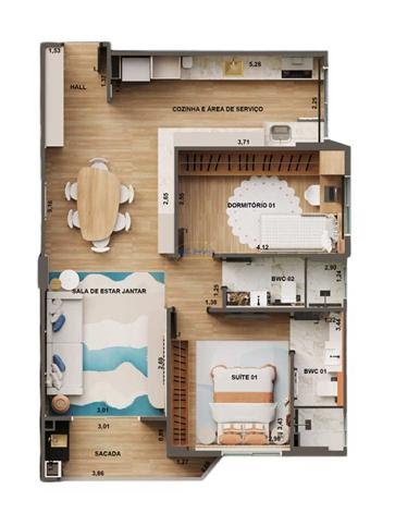 Apartamento à venda com 2 quartos, 1 suíte, 1 vaga e 82m² no Vila Tupi, Praia Grande (SP) — foto 16 de 20