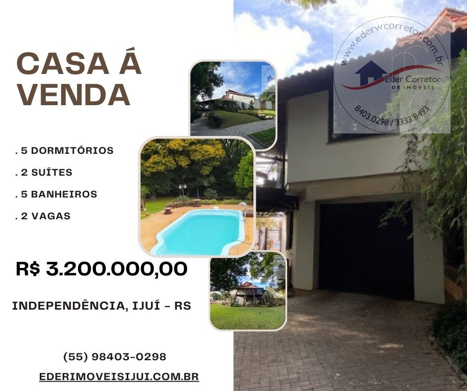 Casa à venda com 5 quartos, 2 suítes, 2 vagas e 452m² no Independência, Ijuí (RS) — foto 27 de 28