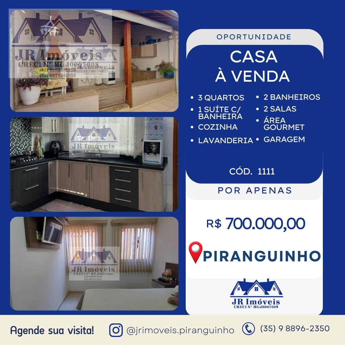 Casa à venda com 3 quartos, 3 banheiros, 2 vagas e 222m² no Centro, Piranguinho — foto principal