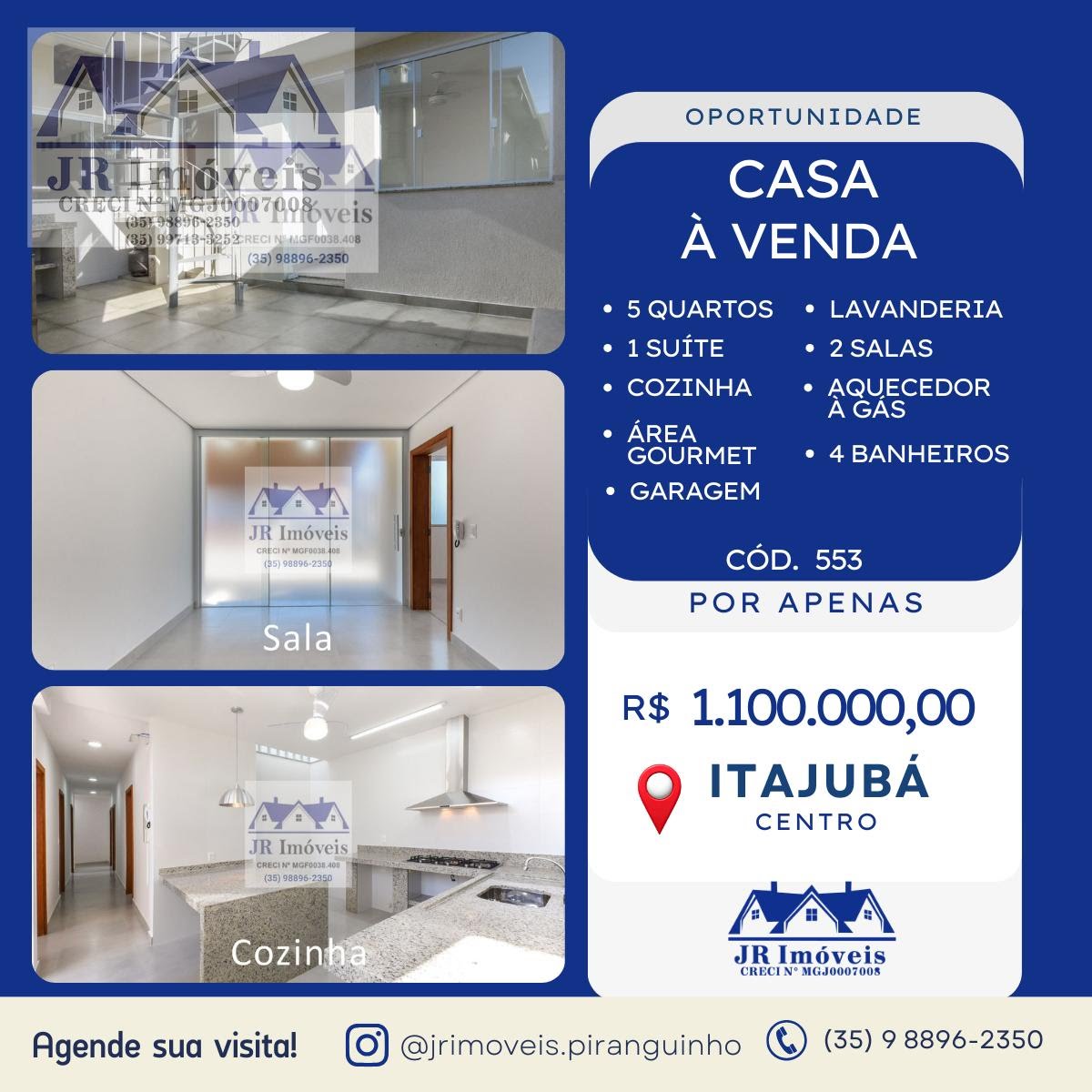 Casa à venda com 6 quartos, 4 banheiros e 3 vagas no Centro, Itajubá — foto principal