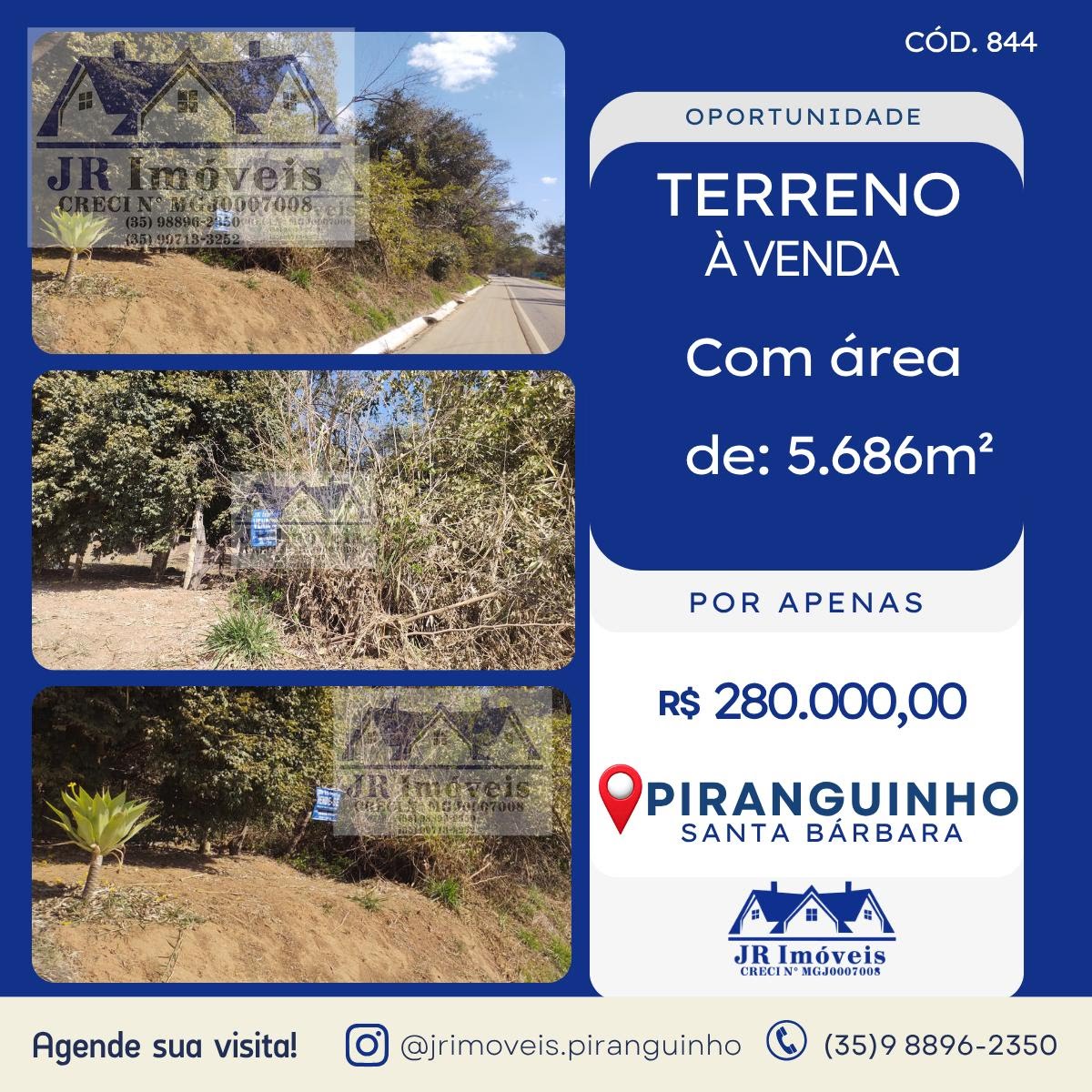 Terreno à venda com 5686m² de terreno no Santa Barbara, Piranguinho — foto principal