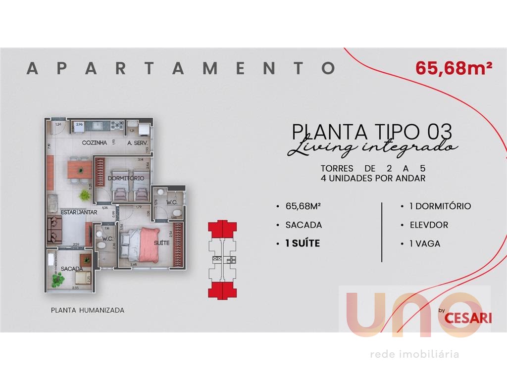 Apartamento à venda com 2 quartos, 1 suíte, 1 vaga e 65m² no Vila Planalto, Campo Grande (MS) — foto 15 de 16