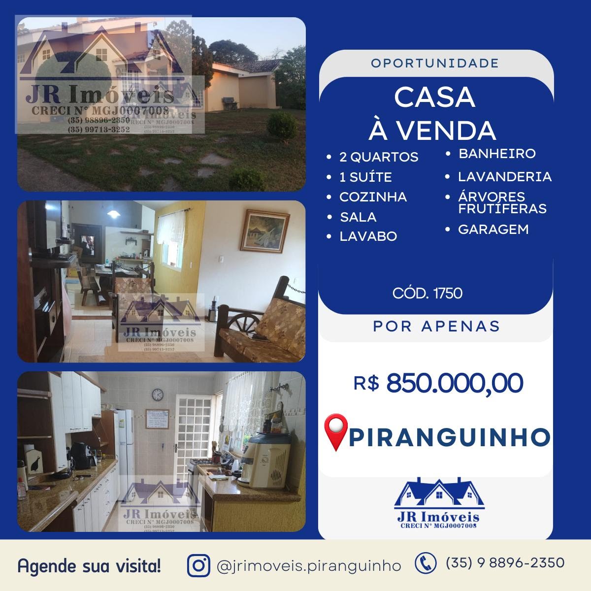 Casa à venda com 2 quartos, 2 banheiros e 1700m² no Carneiros, Piranguinho — foto principal