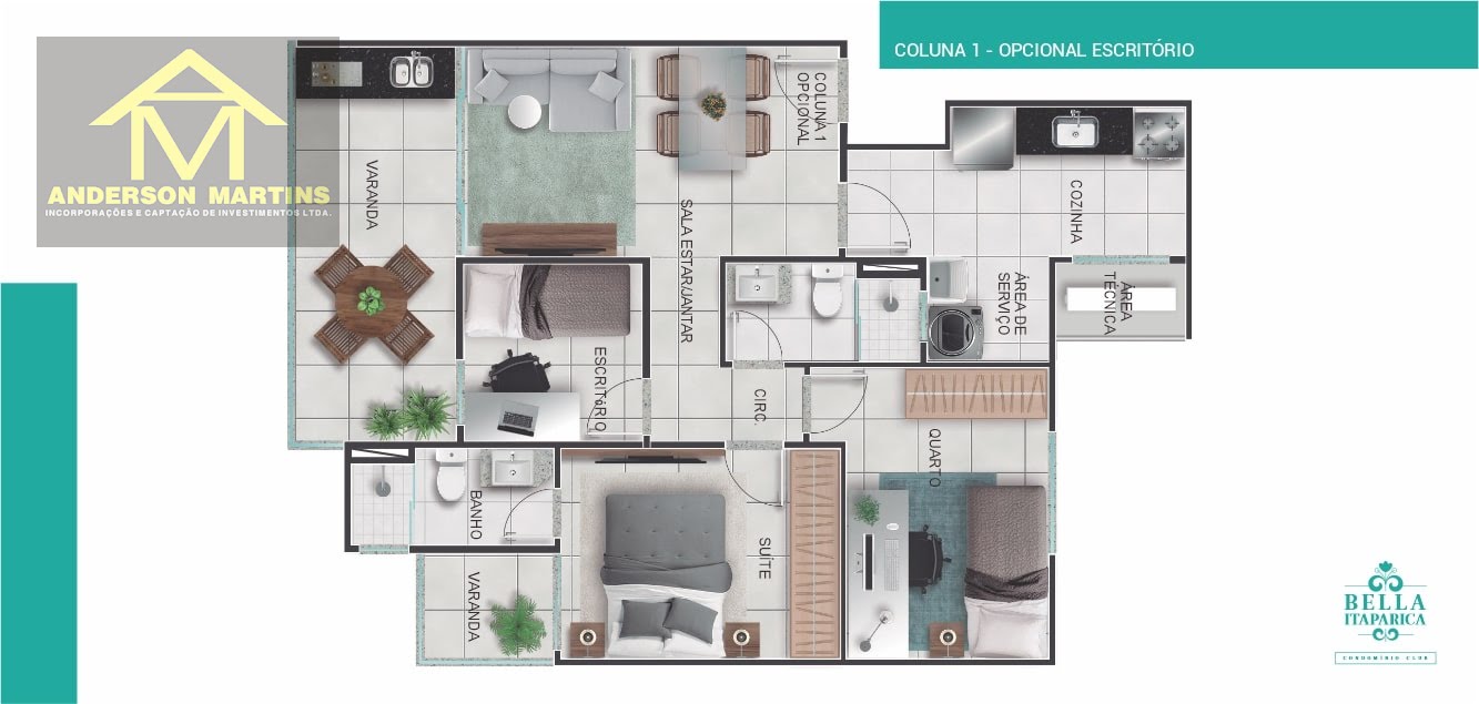 Apartamento à venda com 3 quartos, 2 banheiros, 1 vaga e 71m² no Coqueiral de Itaparica, Vila Velha (ES) — foto 19 de 20