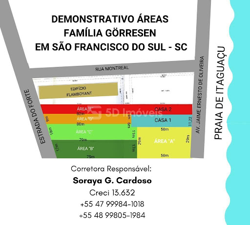 Lote / Terreno 1309m² - Itaguaçu -  São Francisco do Sul, SC