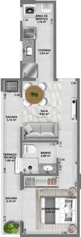 Apartamento à venda com 2 quartos, 1 suíte, 1 vaga e 64m² no Guilhermina, Praia Grande (SP) — foto 18 de 18