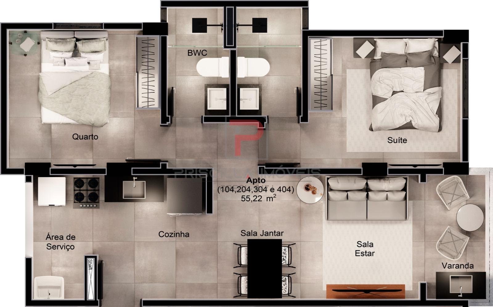 Apartamento à venda com 3 quartos, 1 suíte, 2 vagas e 66m² no Intermares, Cabedelo (PB) — foto 13 de 15