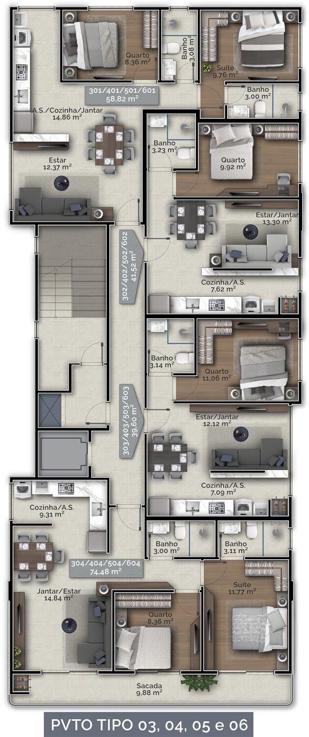 Apartamento à venda com 3 quartos, 1 suíte, 1 vaga e 86m² no Pedra Branca, Palhoça (SC) — foto 22 de 29