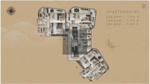 Apartamento à venda na Praia de Iracema, Fortaleza 195m²