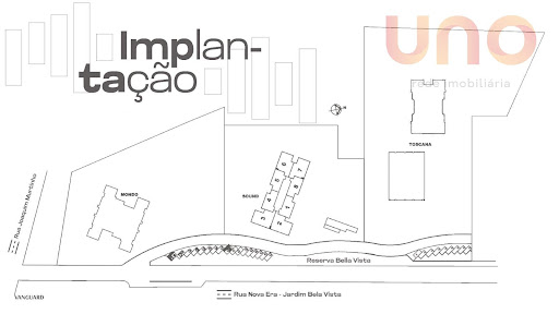 Distribuição das vistas nas tipologias 75, 95 e 105 metros quadrados 