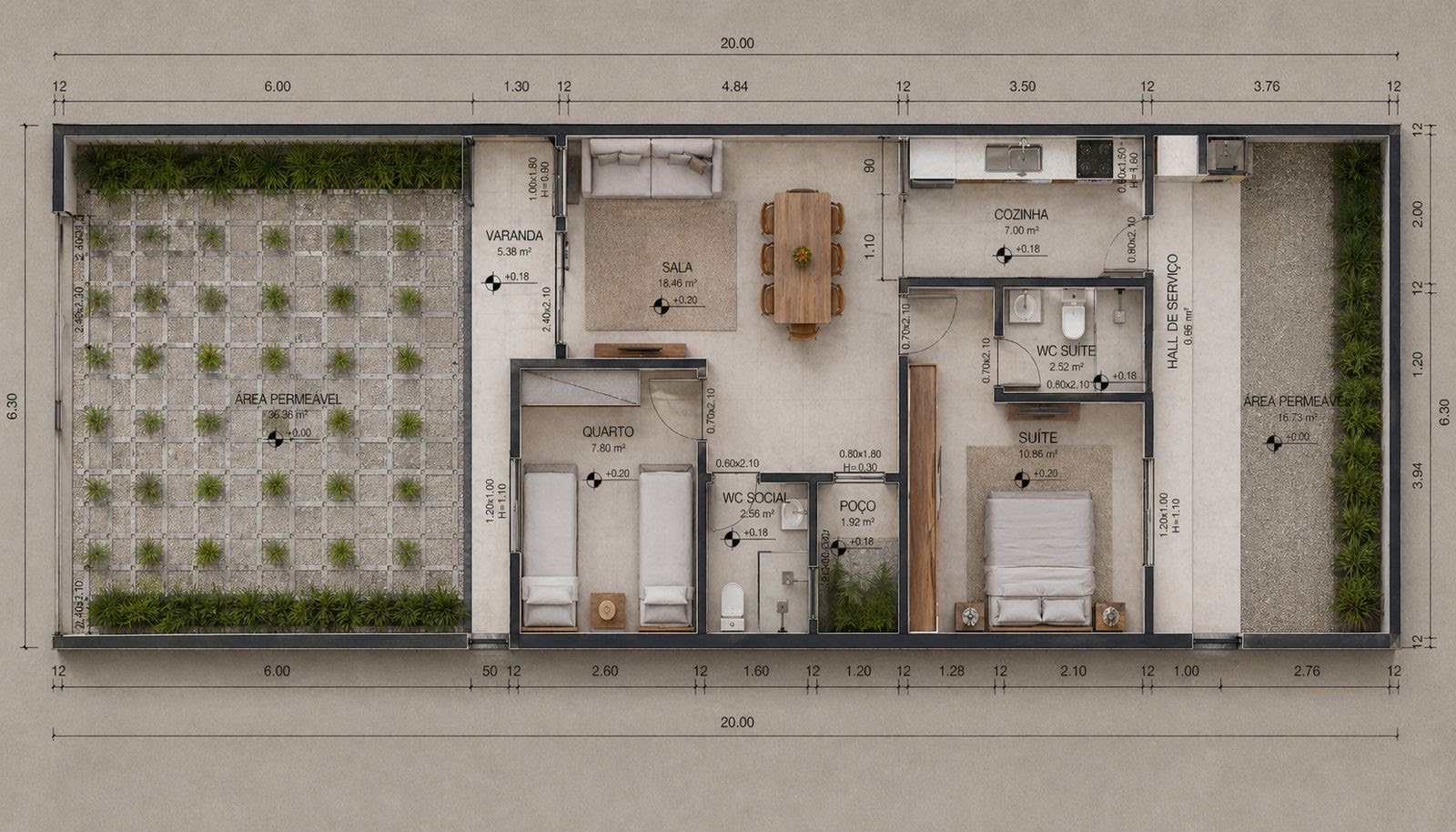 Casa à venda com 2 quartos, 1 suíte, 2 vagas e 126m² no Papagaio, Feira de Santana (BA) — foto 6 de 7