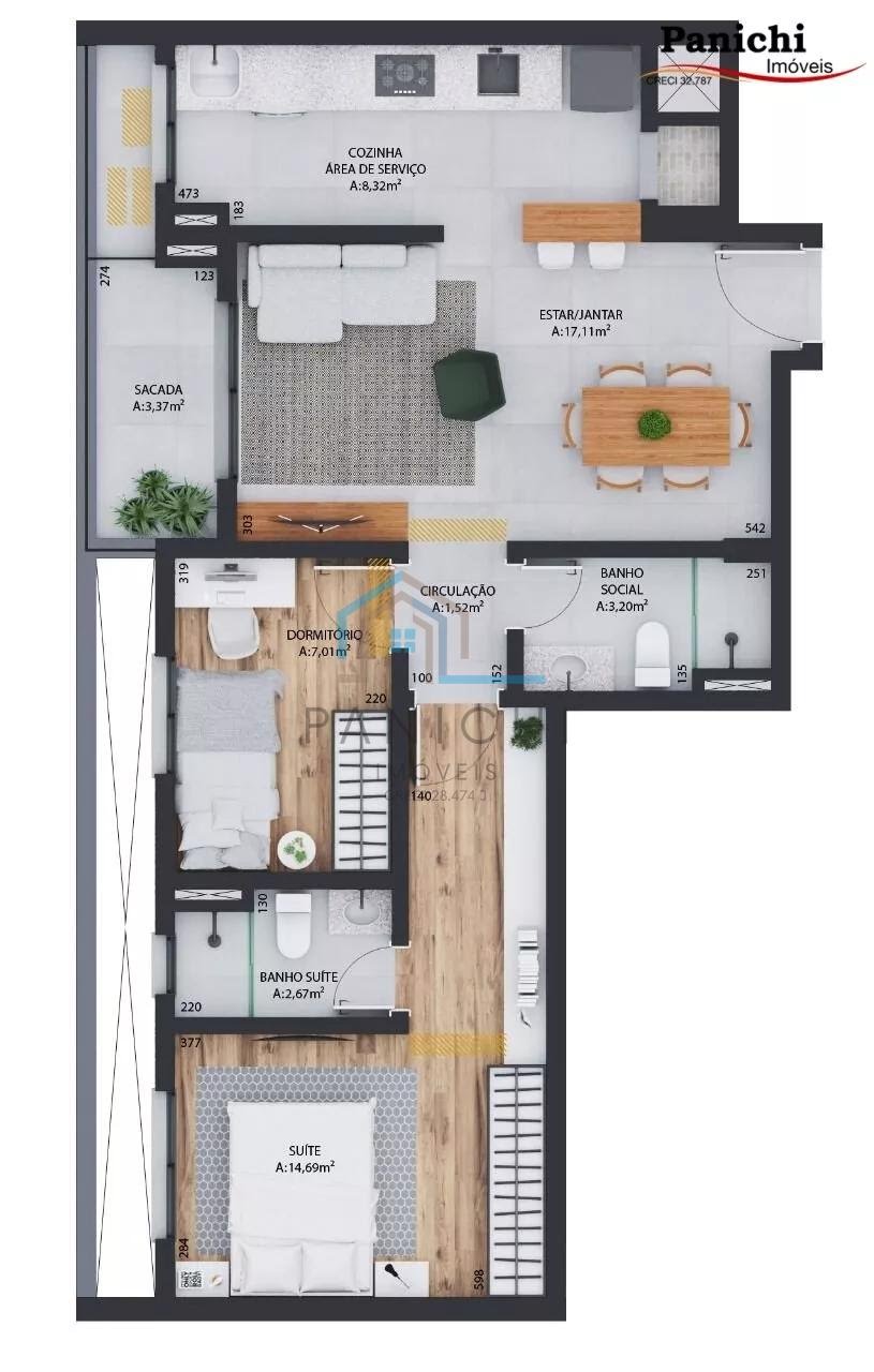 Apartamento à venda com 3 quartos e 1 suíte no Não Informado, Ijuí (RS) — foto 14 de 20