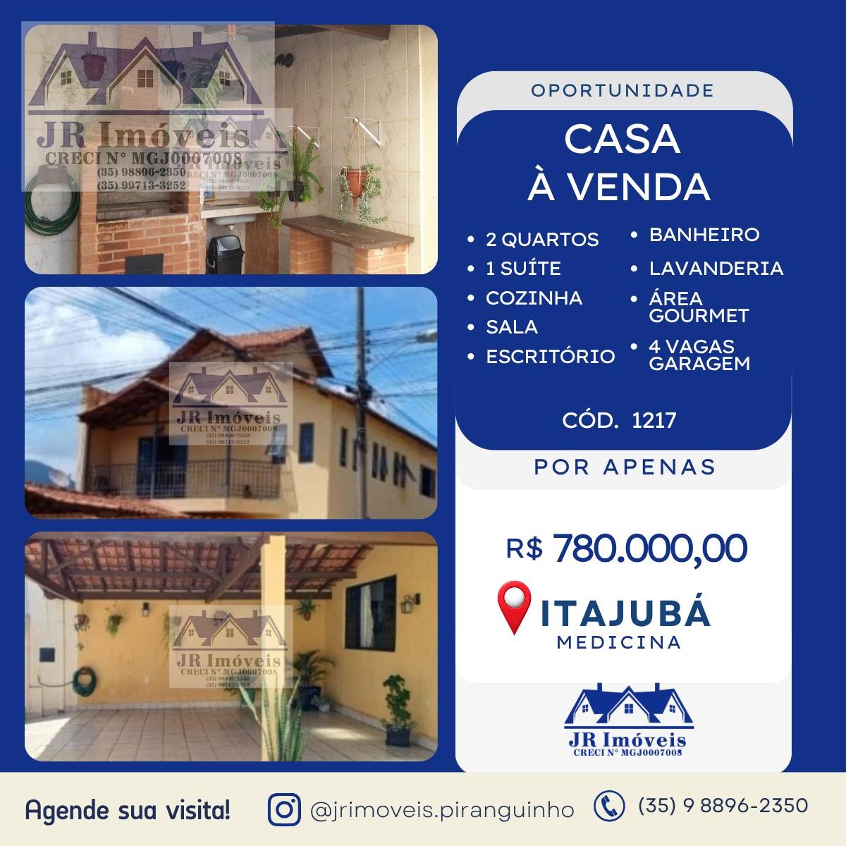Casa à venda com 2 quartos, 3 banheiros, 4 vagas e 227m² no Medicina, Itajubá — foto principal
