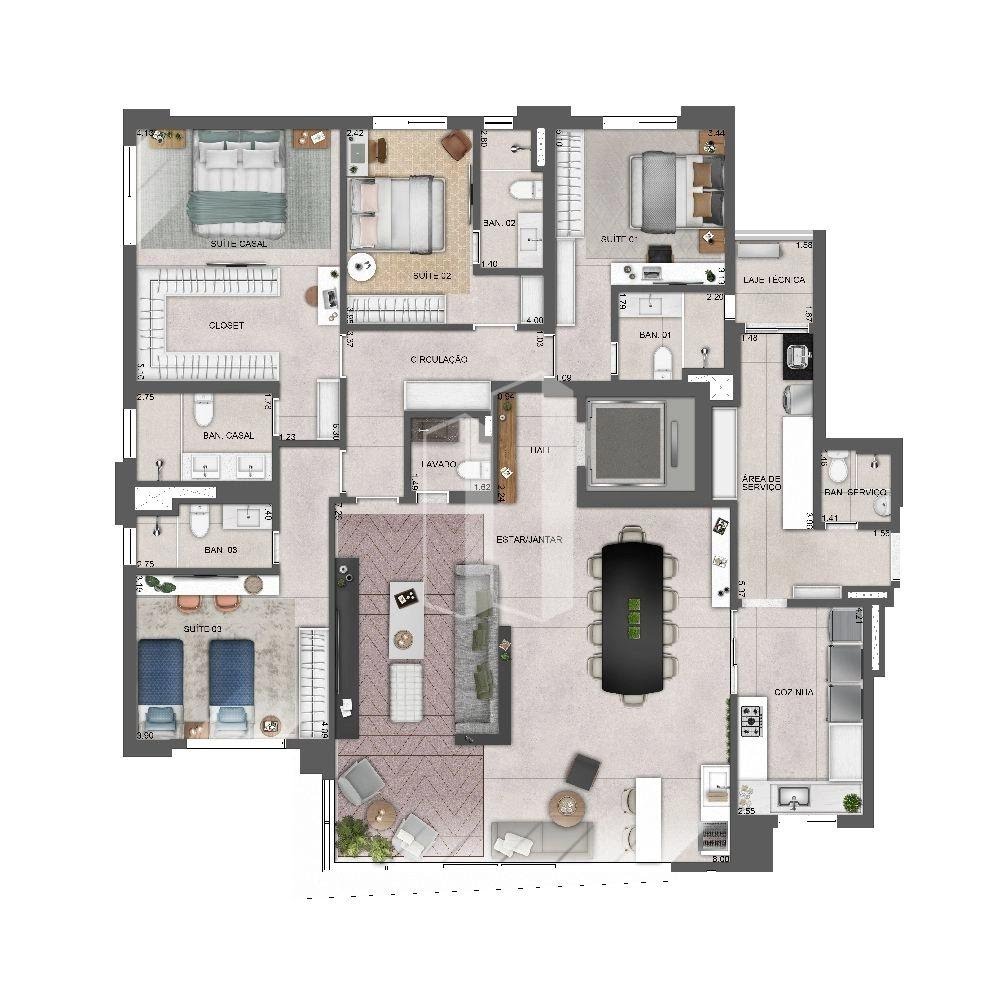 Apartamento, 4 quartos, 206 m² - Foto 1