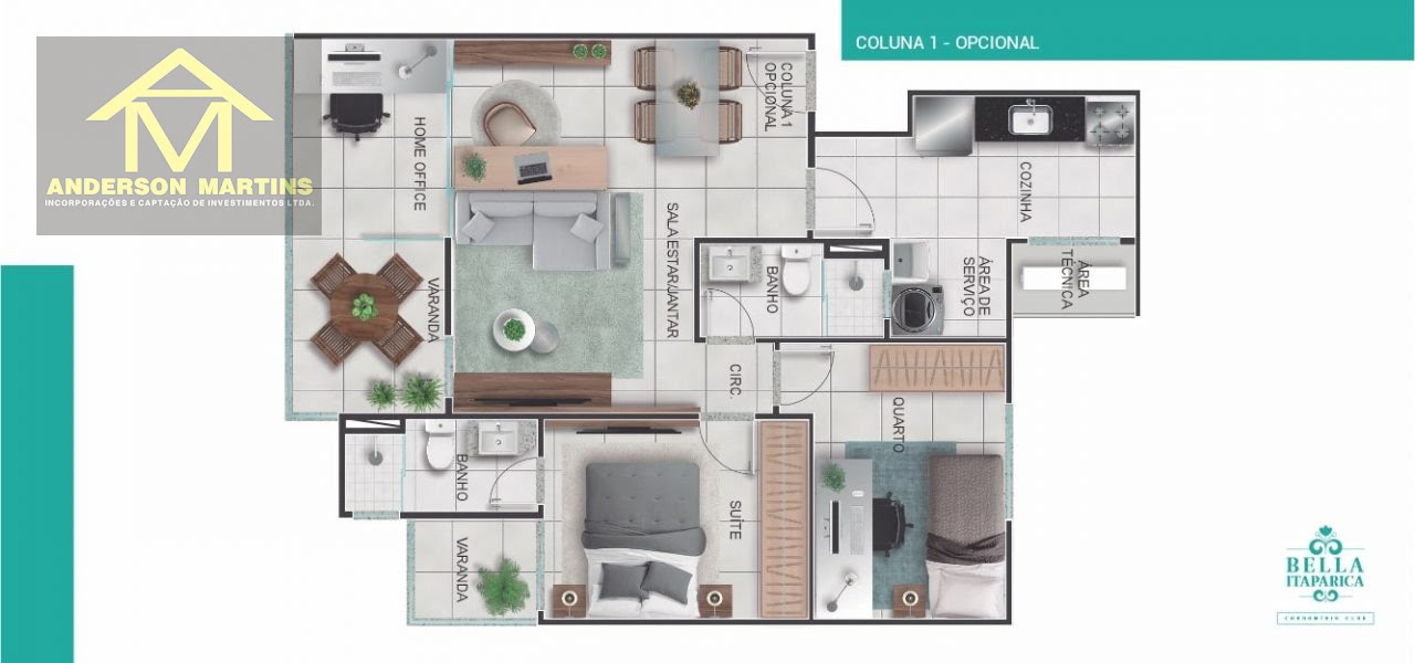 Apartamento à venda com 3 quartos, 2 banheiros, 1 vaga e 71m² no Coqueiral de Itaparica, Vila Velha (ES) — foto 20 de 20