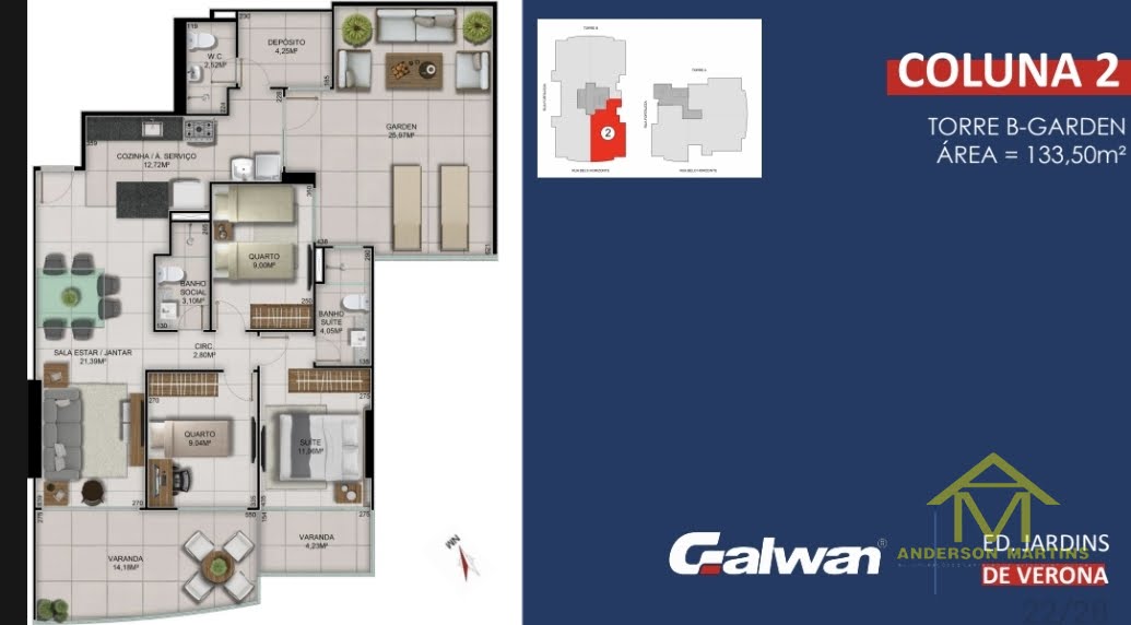 Apartamento à venda com 3 quartos, 2 banheiros, 2 vagas e 121m² no Itapuã, Vila Velha (ES) — foto 14 de 20