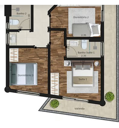Apartamento à venda com 2 quartos, 1 suíte, 1 vaga e 117m² no Itaguá, Ubatuba (SP) — foto 3 de 7