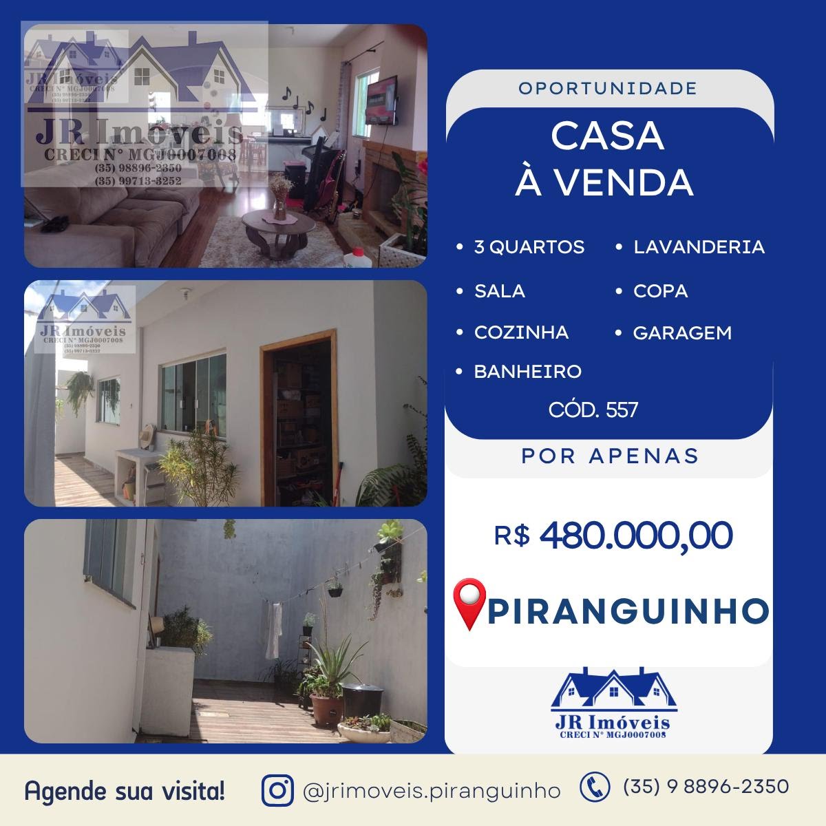 Casa à venda com 2 quartos, 2 banheiros, 2 vagas e 300m² no Bairro Laje, Piranguinho — foto principal